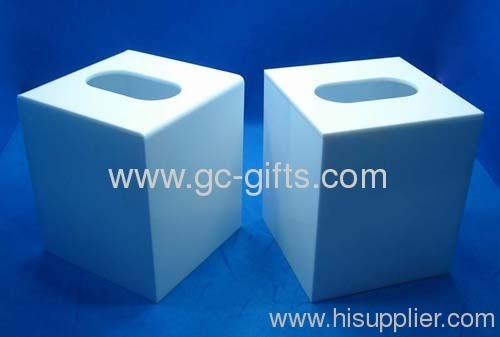 Rectangular shape of the brightest blue tissue showcase