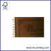 A5 brown paper softcover spiral notebook 2 subject college ruled