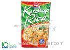 Printed Cat Food / Snack Food Packaging 3 Side Seal For Ketchup Rice