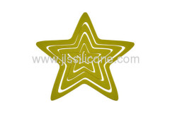 Fashion designed kitchen tools star silicone cup mat