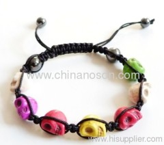 Stylish Sgamballa Bracelet with Skull Crtstal