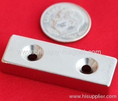 Strong Neodymium Magnets with 2 Countersunk Holes