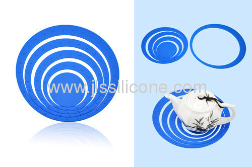 anti skid silicone cup and pot mat in round shape