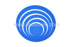 Round heat insulation silicone cup mat in various colors