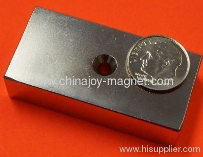 Strong Countersunk Hole Neodymium Block Magnets