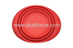 kitchen tools silicone folded bowl with holes on bottom for wash