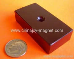 Dual Side Countersunk Hole Strong Neodymium Magnets Epoxy