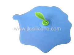 Silicone tea teap cup or glass lid and cover