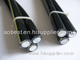 Bare conductor AAC 1X50+AAC conductor XLPE insulated 2x50 ABC power cable