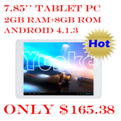 7.85'' android 4.1 Jelly Bean Rockchip RK3188 Multi-touch 1024x768 HD Screen HDMI Wifi 2G Ram android tablet oem