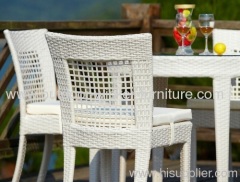 Patio rattan furniture dining table and chairs