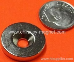 #8 Screw Neodymium Magnets 3/4 in x 1/8 in Disk w/Countersunk