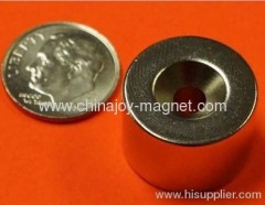 Neodymium Magnets 3/4 in x 1/2 in Disc w/Dual Sided Countersunk Hole