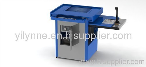 steel smart lectern with all in one pc