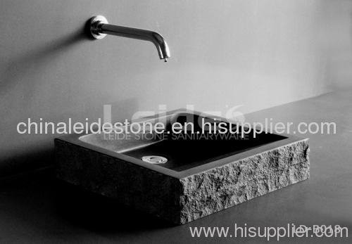 Black wash basin granite countertop basin