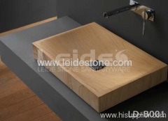 Yellow sandstone basin unique bathroom sink