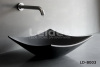 Black granite bathroom sink art wash basin