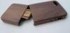 Shockproof Walnut Wood Iphone 5 Protective Cases With Smooth Felt