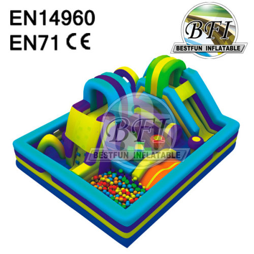 Inflatable Castle Obstacles With Ball Pit