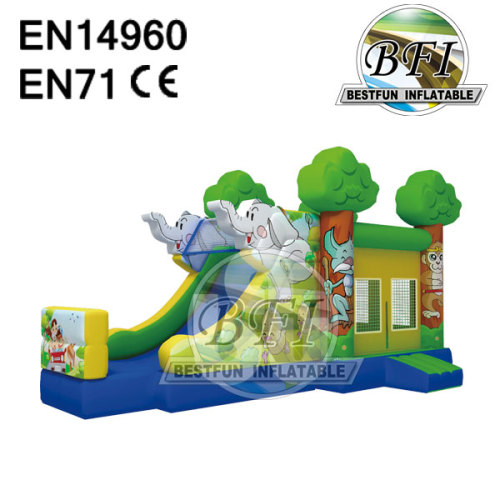 Elephant Animal Inflatable Jungle Castle