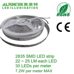 high lumen 30pcs/meter flexible SMD2835 LED tape light