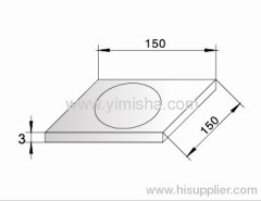 Square Stainless Steel Floor Drain Cover with Clean Out 6 Inch