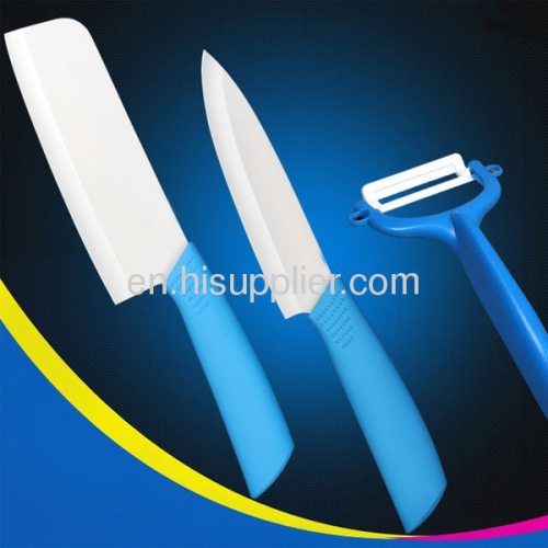 Ceramic knife for kitchen with white blade