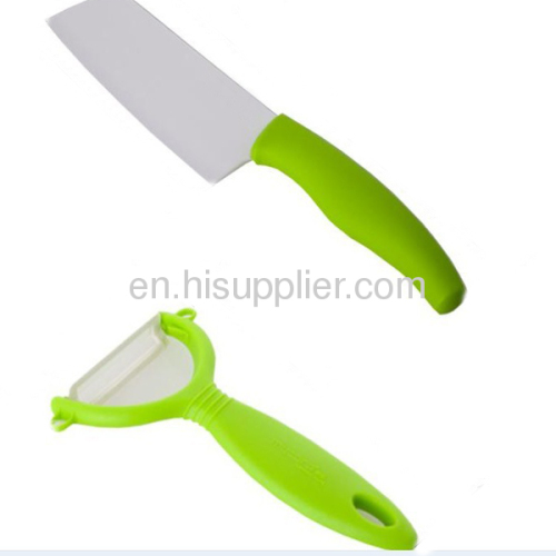 Ceramic knife for kitchen with white blade