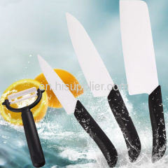 Ceramic knife for kitchen with white blade