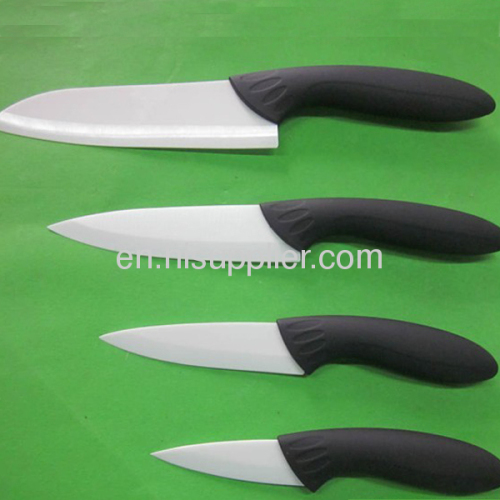 Ceramic kitchen knife with black blade