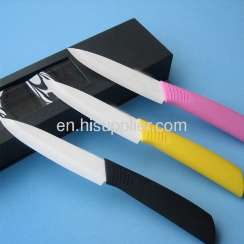 ceramic chef knife with colors handle