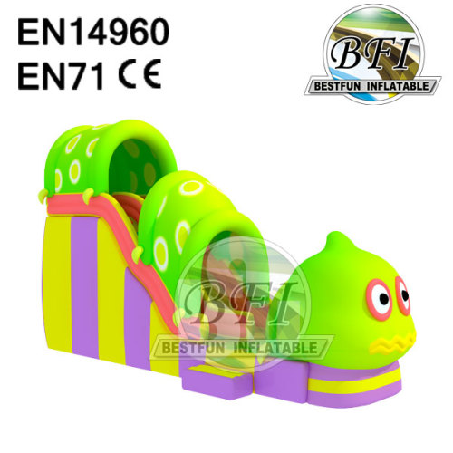Cute Kids Frog Inflatable Playhouse Slide