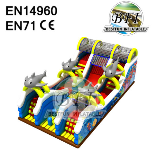 Dual Lane Inflatable Slide