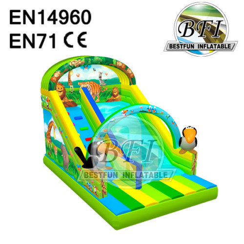 Animal Theme Inflatable Slide