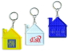 Promotional house shape tape measure with keychain