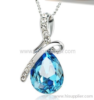 Swarovski Crystal necklace with sapphire pendant