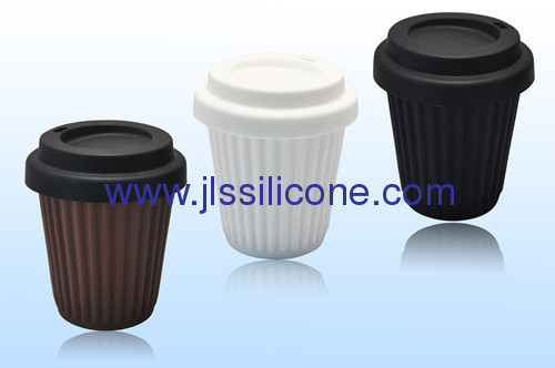 fashion designed Silicone coffee cup with lid