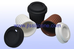 Easy carry kitchen tools silicone coffee cup with lid