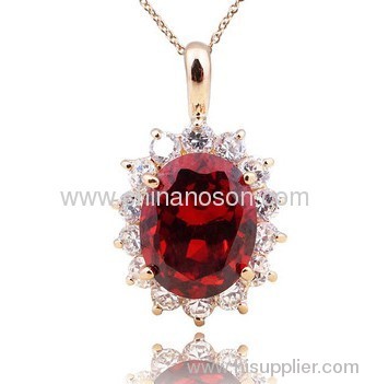 Pendant necklace with CZ stone