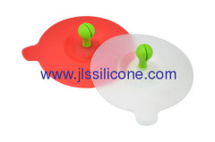 Quality kitchen tool silicone cup lid with spoon holder