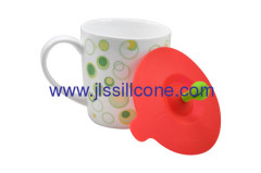 Quality kitchen tool silicone cup lid with spoon holder