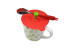Silicone cup and glass lid with spoon holder