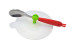 Silicone cup and glass lid with spoon holder