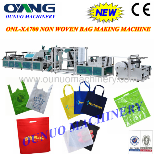 2013 Latest design full automatic non woven box bag making machine