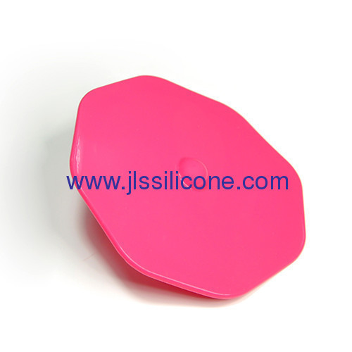 kitchen tools heat resistant silicone cup lid with note shaped handle