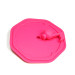 heat resistant silicone cup lid with note shaped handle