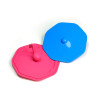 kitchen tools heat resistant silicone cup lid with note shaped handle