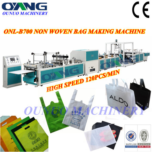 full automatic non woven box bag making machine