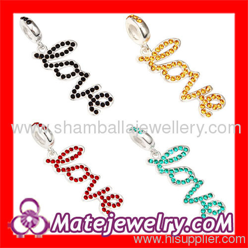 european crystal Dangle beads charms