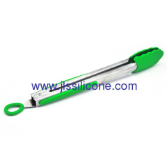 Qualified manufacture for silicone food tong with stainless steel handle